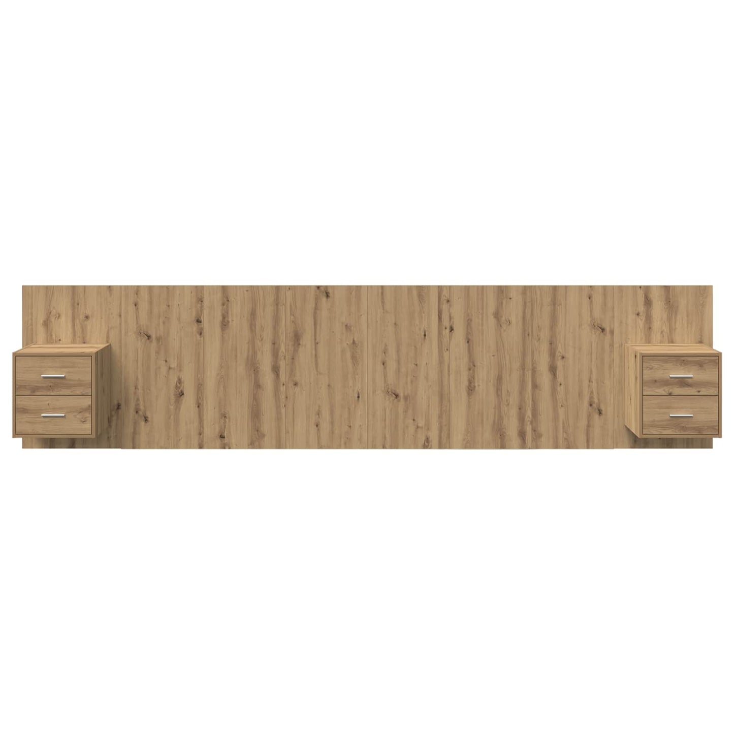 vidaXL Headboard With Cabinet 3 pcs Artisan Oak Engineered Wood