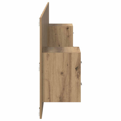 vidaXL Headboard With Cabinet 3 pcs Artisan Oak Engineered Wood