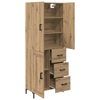 vidaXL Highboard Artisan Oak 69.5 x 34 x 180 cm Engineered Wood