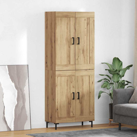 vidaXL Highboard 2 pcs Artisan Oak 69.5 x 34 x 180 cm Engineered Wood