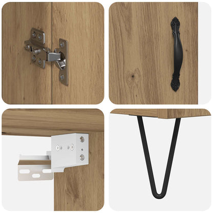 vidaXL Highboard Artisan Oak 69.5 x 34 x 180 cm Engineered Wood