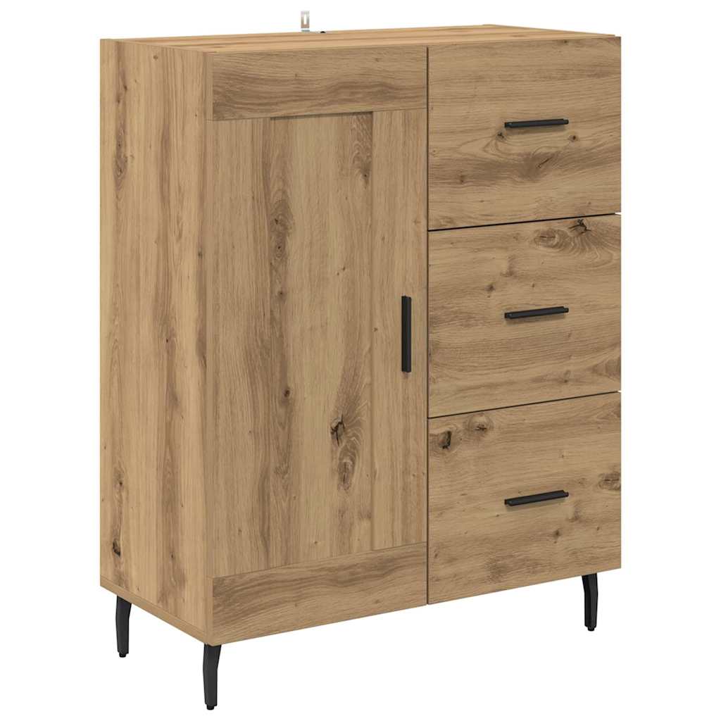 vidaXL Highboard with Drawer Artisan Oak 69.5 x 34 x 180 cm