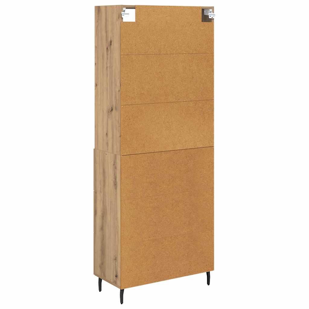 vidaXL Highboard with Drawer Artisan Oak 69.5 x 34 x 180 cm