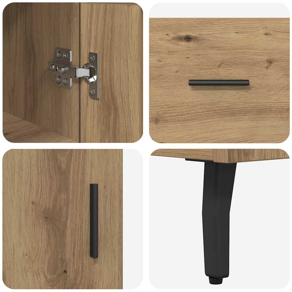vidaXL Highboard Artisan Oak 34.5 x 34 x 180 cm Engineered Wood