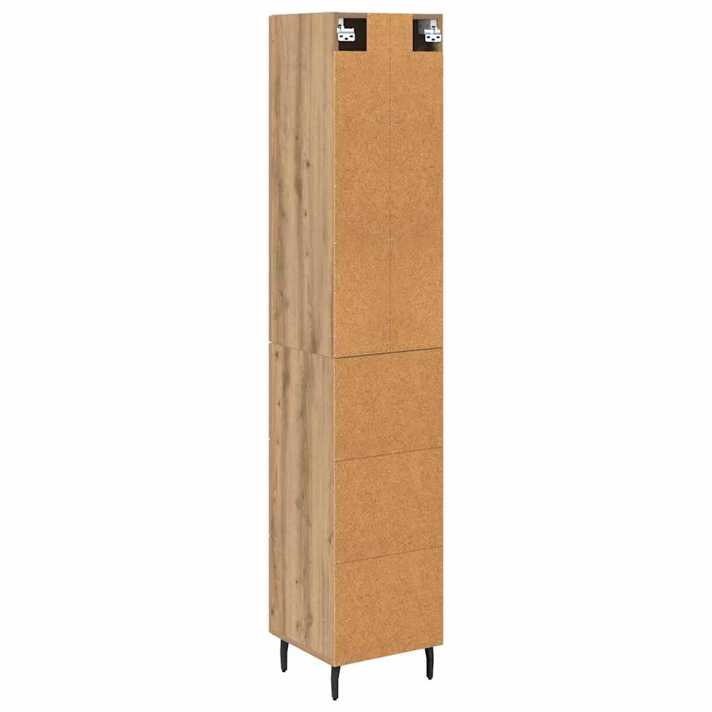vidaXL Highboard Artisan Oak 34.5 x 34 x 180 cm Engineered Wood
