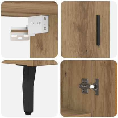 vidaXL Highboard 2 pcs Artisan Oak 69.5 x 34 x 180 cm Engineered Wood
