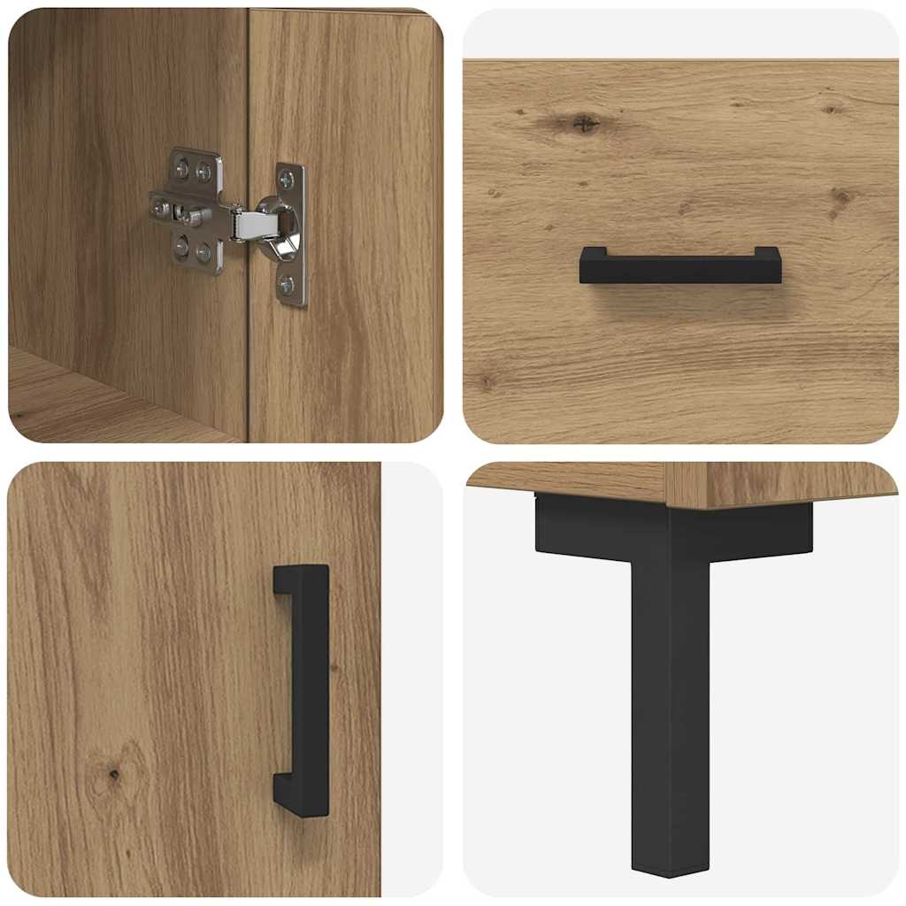 vidaXL Highboard Artisan Oak 34.5 x 34 x 180 cm Engineered Wood