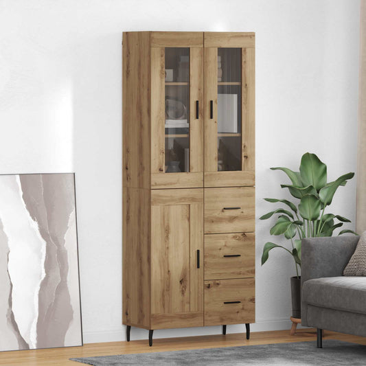 vidaXL Highboard 2 pcs Artisan Oak 69.5 x 34 x 180 cm Engineered Wood