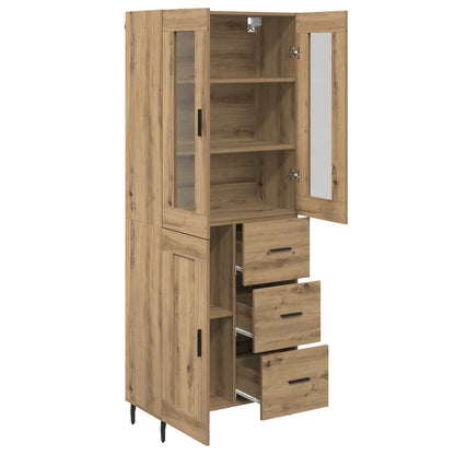 vidaXL Highboard 2 pcs Artisan Oak 69.5 x 34 x 180 cm Engineered Wood