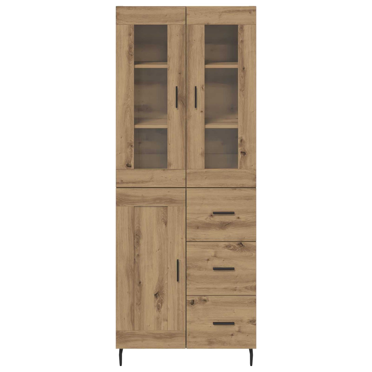 vidaXL Highboard 2 pcs Artisan Oak 69.5 x 34 x 180 cm Engineered Wood