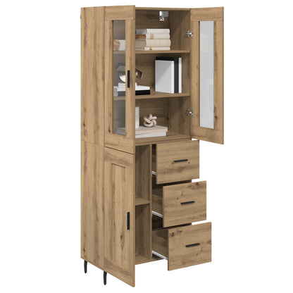 vidaXL Highboard 2 pcs Artisan Oak 69.5 x 34 x 180 cm Engineered Wood