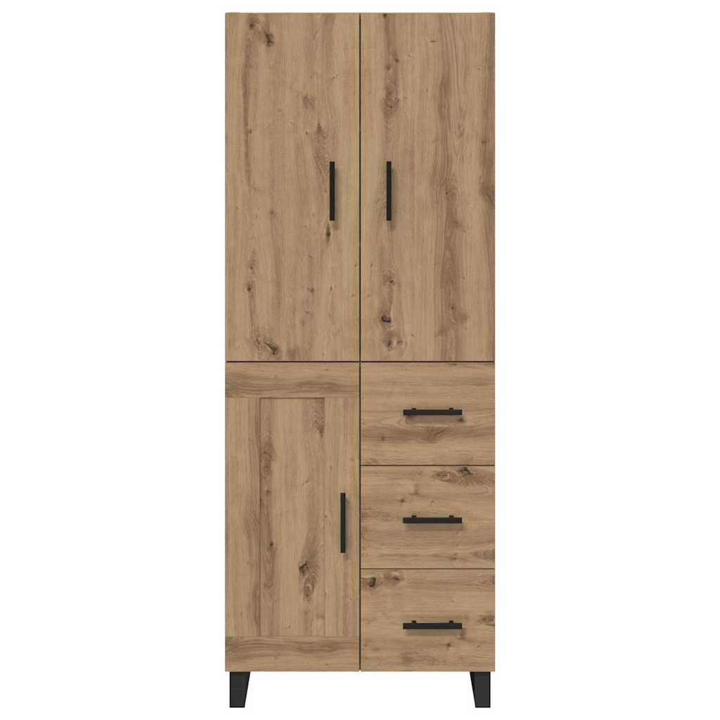 vidaXL Highboard with Drawer 2 pcs Artisan Oak 69.5 x 34 x 180 cm