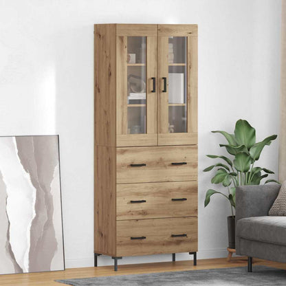 vidaXL Highboard 2 pcs Artisan Oak 69.5 x 34 x 180 cm Engineered Wood