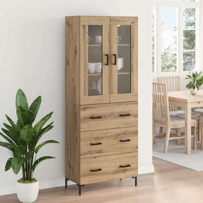 vidaXL Highboard 2 pcs Artisan Oak 69.5 x 34 x 180 cm Engineered Wood