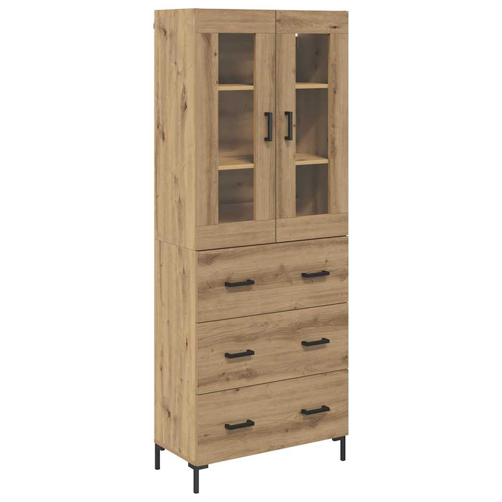 vidaXL Highboard 2 pcs Artisan Oak 69.5 x 34 x 180 cm Engineered Wood