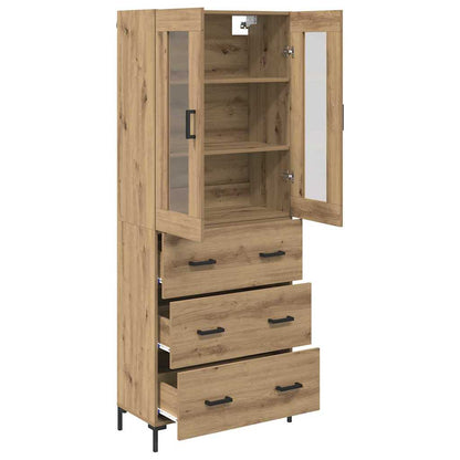 vidaXL Highboard 2 pcs Artisan Oak 69.5 x 34 x 180 cm Engineered Wood