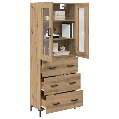 vidaXL Highboard 2 pcs Artisan Oak 69.5 x 34 x 180 cm Engineered Wood