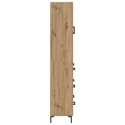 vidaXL Highboard 2 pcs Artisan Oak 69.5 x 34 x 180 cm Engineered Wood