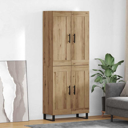 vidaXL Highboard Artisan Oak 69.5 x 34 x 180 cm Engineered Wood