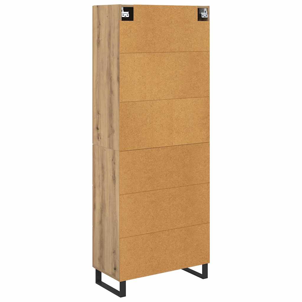 vidaXL Highboard Artisan Oak 69.5 x 34 x 180 cm Engineered Wood