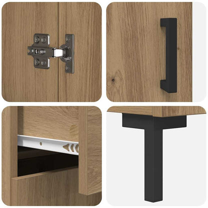 vidaXL Highboard 2 pcs Artisan Oak 69.5 x 34 x 180 cm Engineered Wood