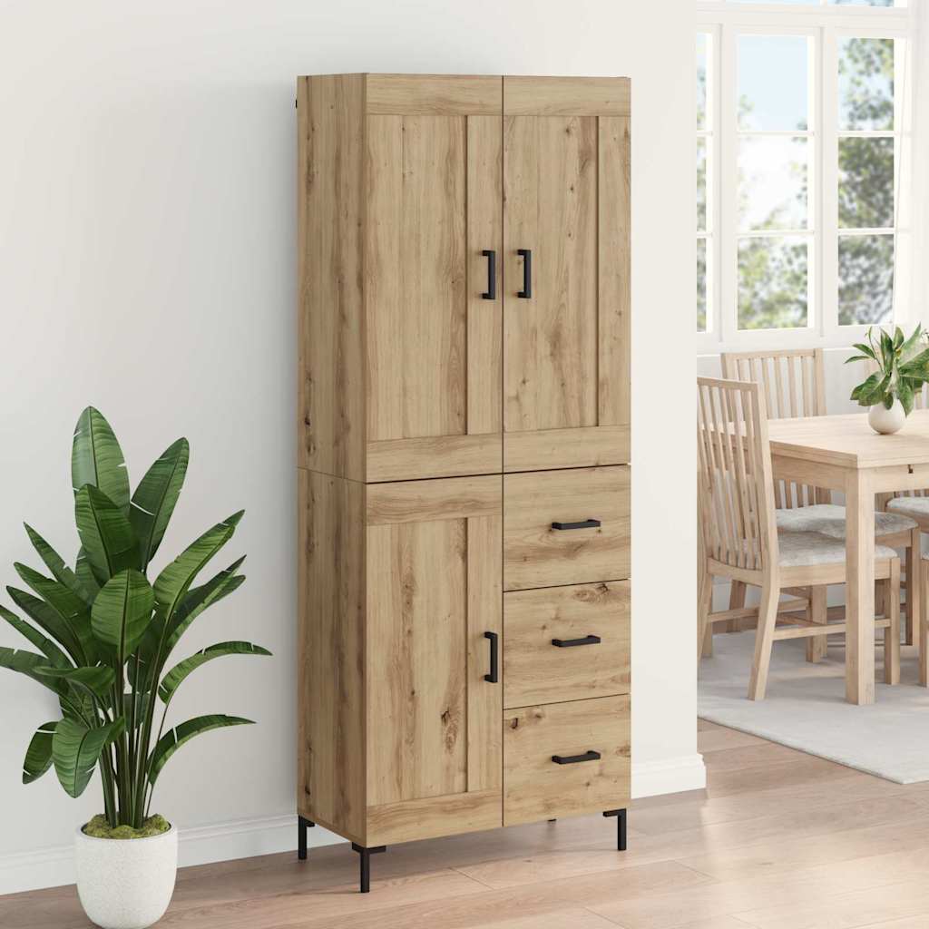 vidaXL Highboard 2 pcs Artisan Oak 69.5 x 34 x 180 cm Engineered Wood