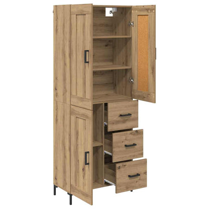 vidaXL Highboard 2 pcs Artisan Oak 69.5 x 34 x 180 cm Engineered Wood