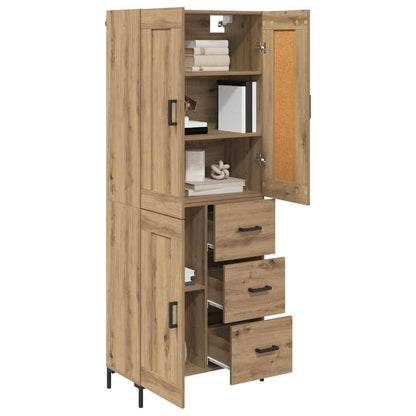 vidaXL Highboard 2 pcs Artisan Oak 69.5 x 34 x 180 cm Engineered Wood