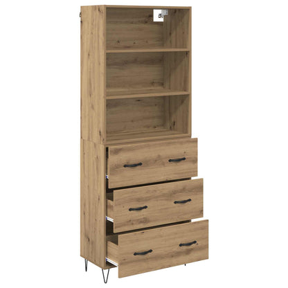 vidaXL Highboard with Drawer 2 pcs Artisan Oak Engineered Wood
