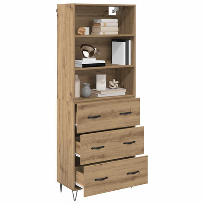 vidaXL Highboard with Drawer 2 pcs Artisan Oak Engineered Wood