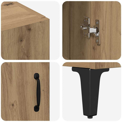 vidaXL Highboard Artisan Oak 69.5 x 34 x 180 cm Engineered Wood