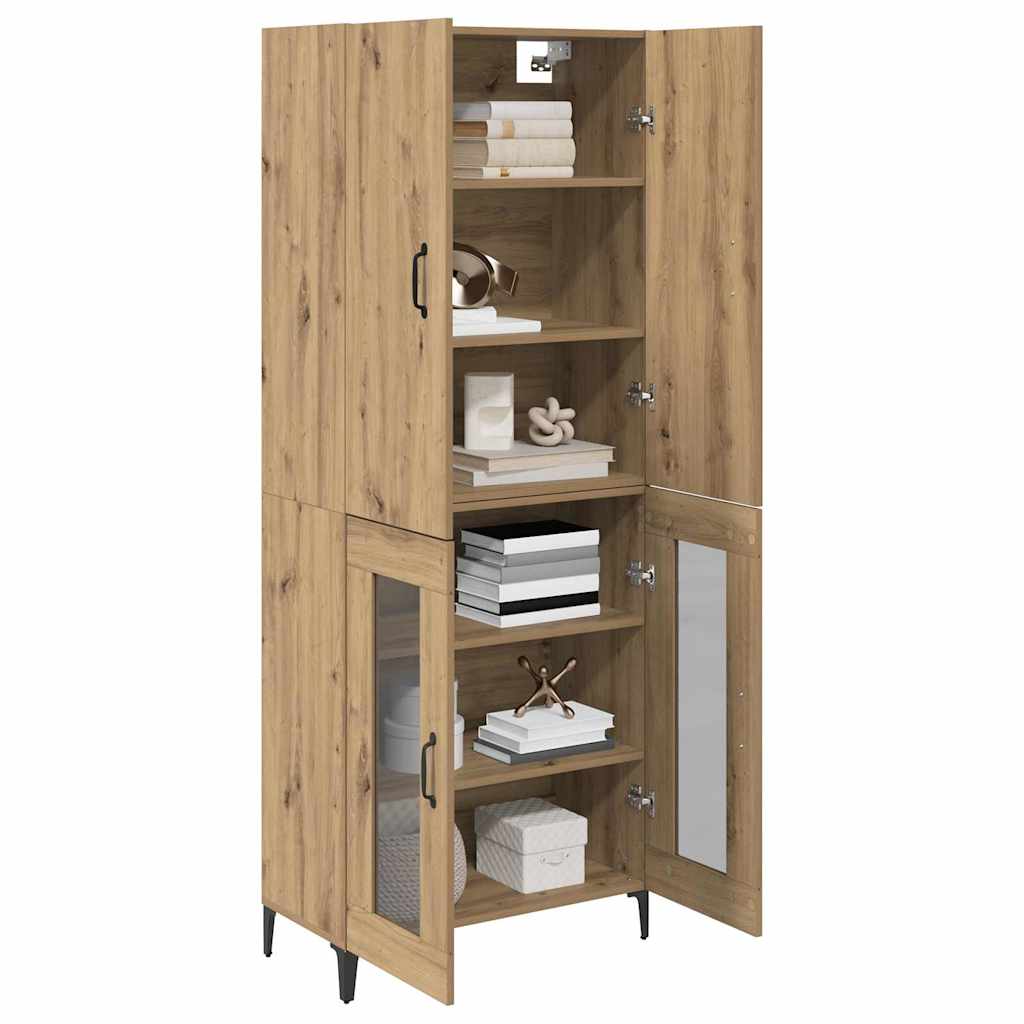 vidaXL Highboard Artisan Oak 69.5 x 34 x 180 cm Engineered Wood