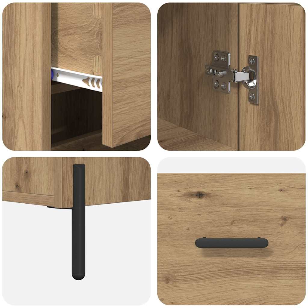 vidaXL Highboard Artisan Oak 34.5 x 34 x 180 cm Engineered Wood