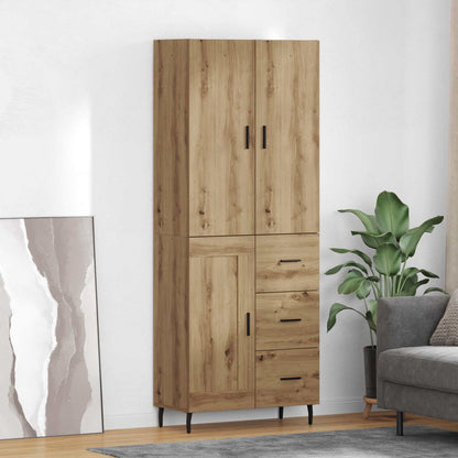 vidaXL Highboard 2 pcs Artisan Oak 69.5 x 34 x 180 cm Engineered Wood