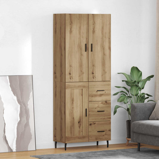 vidaXL Highboard 2 pcs Artisan Oak 69.5 x 34 x 180 cm Engineered Wood