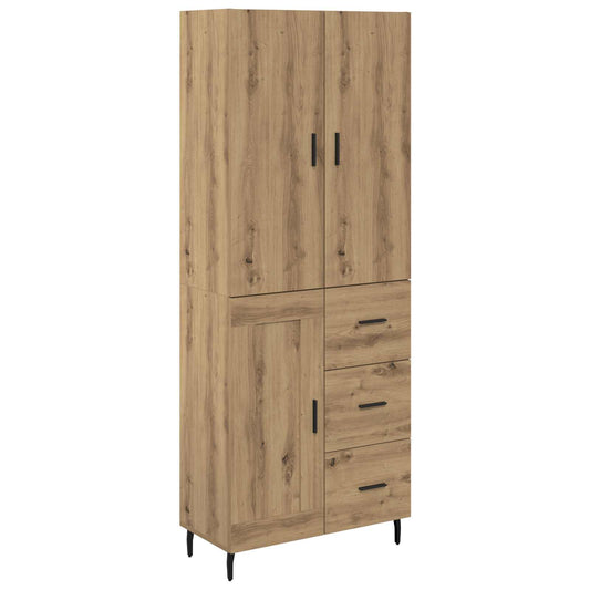 vidaXL Highboard 2 pcs Artisan Oak 69.5 x 34 x 180 cm Engineered Wood