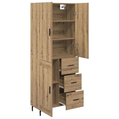 vidaXL Highboard 2 pcs Artisan Oak 69.5 x 34 x 180 cm Engineered Wood