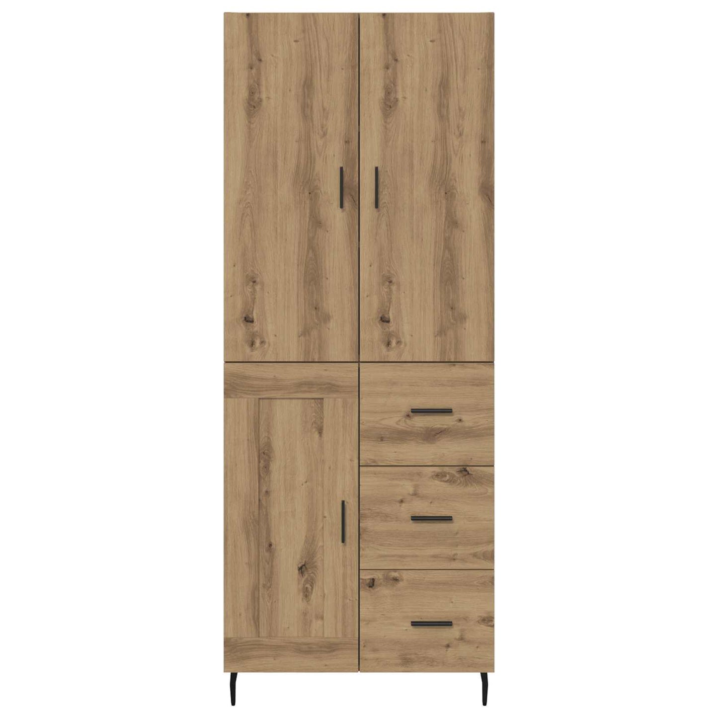 vidaXL Highboard 2 pcs Artisan Oak 69.5 x 34 x 180 cm Engineered Wood