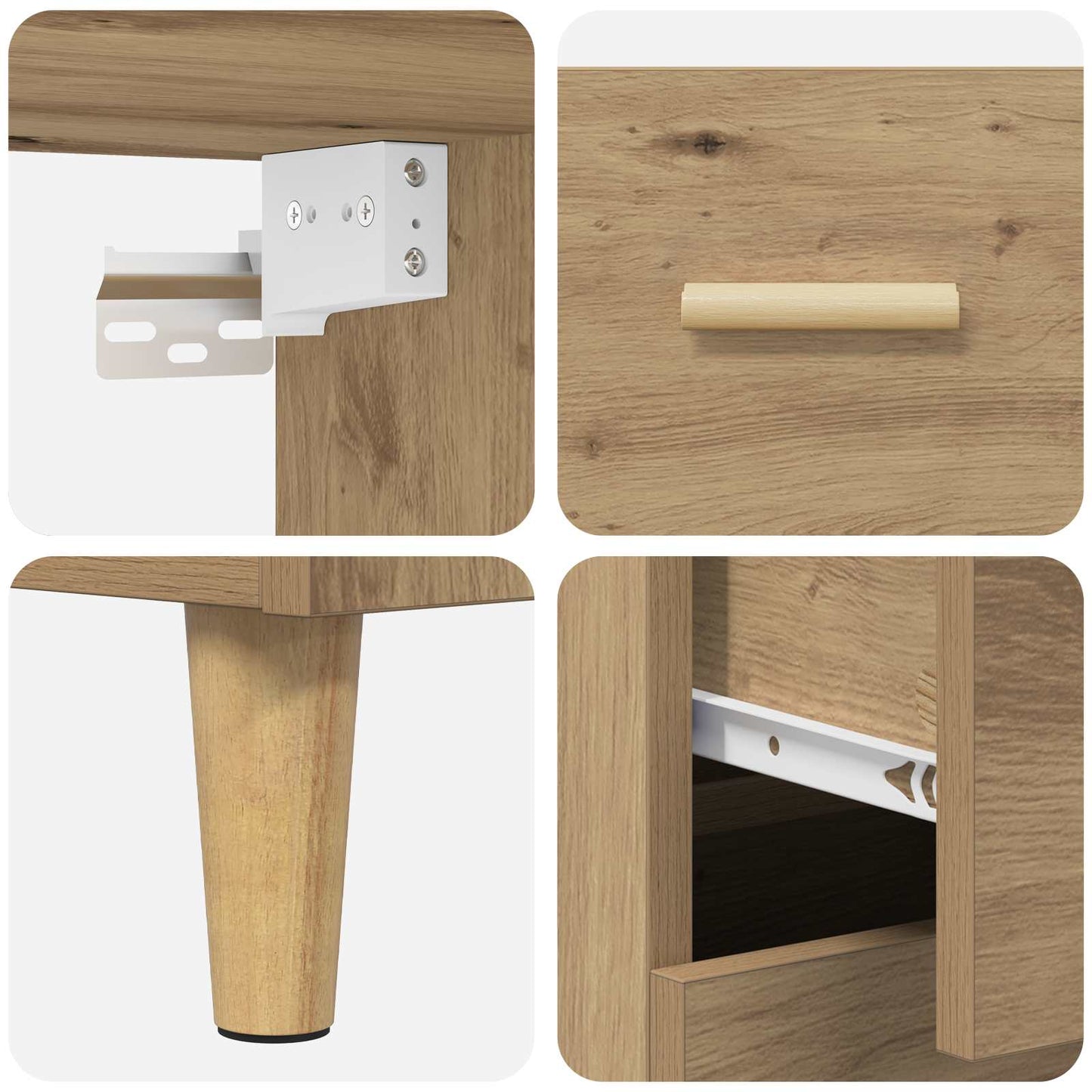 vidaXL Highboard Artisan Oak 69.5 x 32.5 x 180 cm Engineered Wood