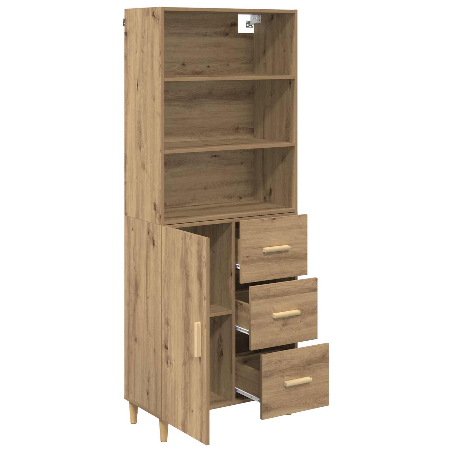 vidaXL Highboard Artisan Oak 69.5 x 32.5 x 180 cm Engineered Wood