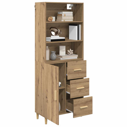 vidaXL Highboard Artisan Oak 69.5 x 32.5 x 180 cm Engineered Wood