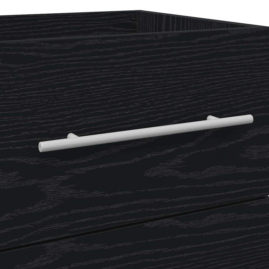 vidaXL Bathroom Sink Cabinet with Drawer Black 42 x 39 x 52 cm
