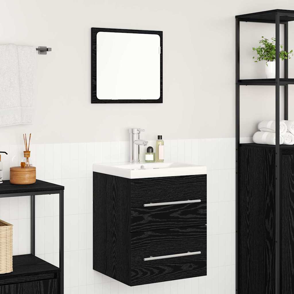 vidaXL Bathroom Sink Cabinet with Drawer Black 42 x 39 x 52 cm