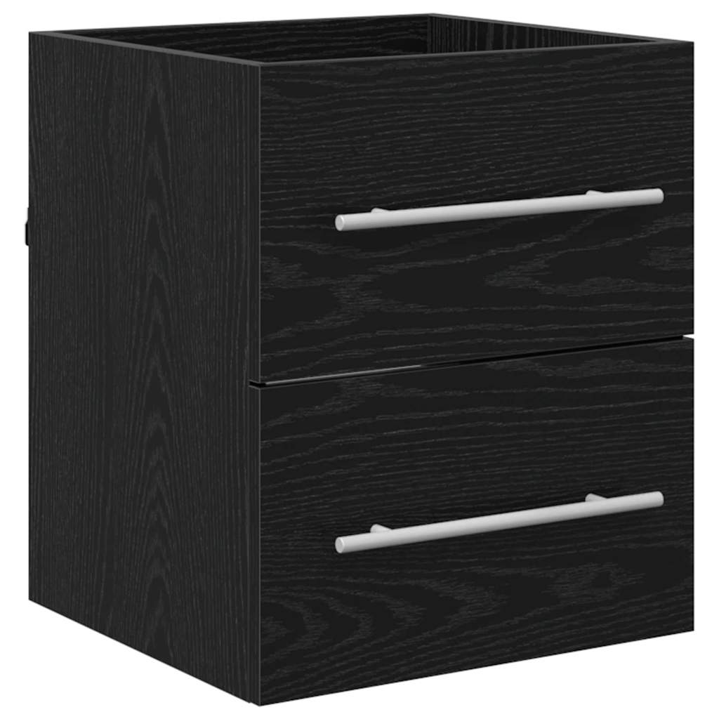 vidaXL Bathroom Sink Cabinet with Drawer Black 42 x 39 x 52 cm
