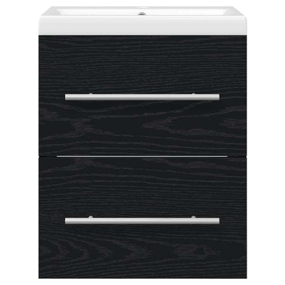 vidaXL Bathroom Sink Cabinet with Drawer Black 42 x 39 x 52 cm