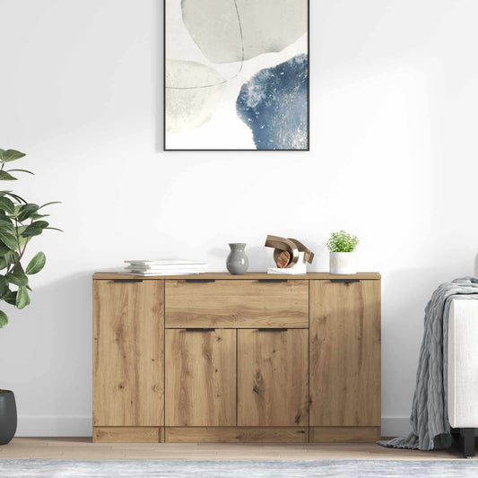vidaXL Sideboard 3 pcs Artisan Oak 120 x 30 x 70 cm Engineered Wood