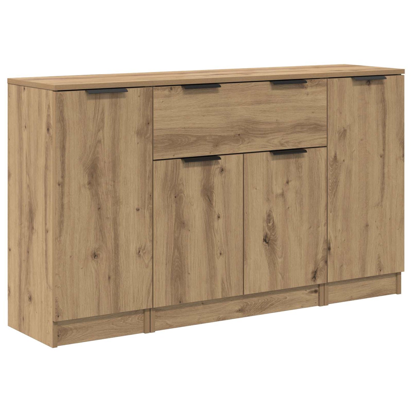 vidaXL Sideboard 3 pcs Artisan Oak 120 x 30 x 70 cm Engineered Wood