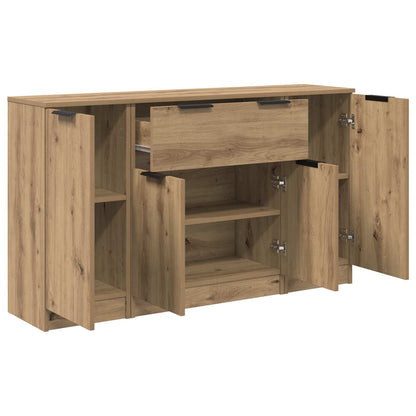 vidaXL Sideboard 3 pcs Artisan Oak 120 x 30 x 70 cm Engineered Wood