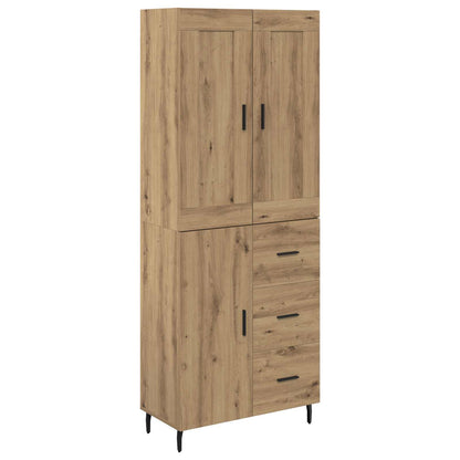 vidaXL Highboard 2 pcs Artisan Oak 69.5 x 34 x 180 cm Engineered Wood