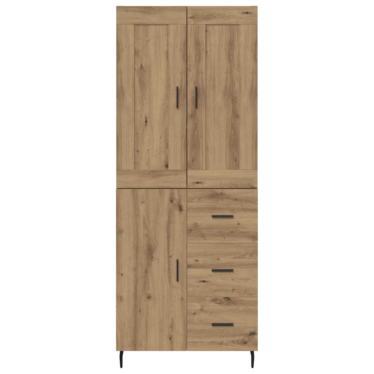 vidaXL Highboard 2 pcs Artisan Oak 69.5 x 34 x 180 cm Engineered Wood